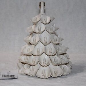 NWT Kate Spade 3D Novelty White Christmas Tree Leather Wristlet Bag
